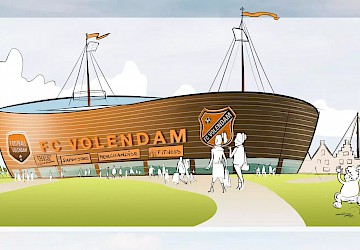 Ambitieus Volendam presenteert plannen voor nieuw stadion